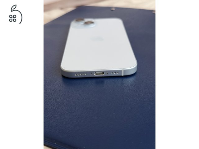 iPhone 15 256GB kék 98% akku MEDIA MARKT GARANCIA 2028.02-ig