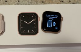 Apple Watch Series 5, 40mm,Cellular, arany színű, tökéletes állapotú, minden eredeti tartozékkal 