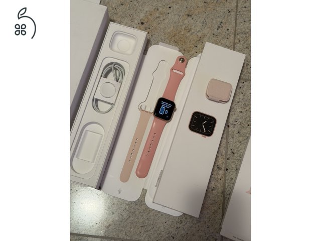 Apple Watch Series 5, 40mm,Cellular, arany színű, tökéletes állapotú, minden eredeti tartozékkal 