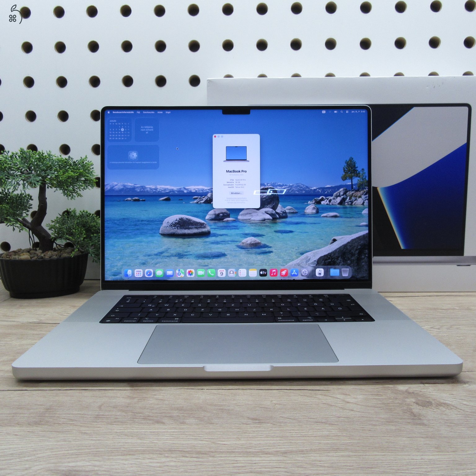 Apple MacBook Pro 16 (2021) M1 Pro 16GB/1TB használt, karcmentes – 84% akku