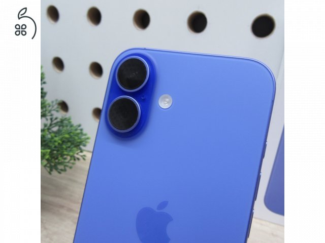 Apple iPhone 16 128GB Ultramarine használt, karcmentes 98% akku – 6 hónap garancia