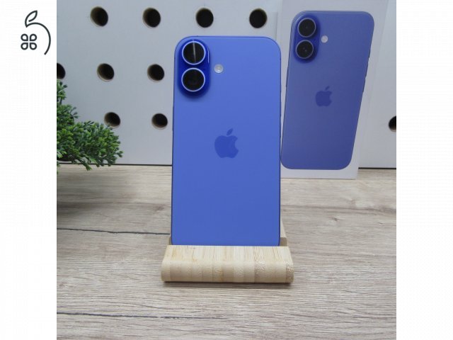 Apple iPhone 16 128GB Ultramarine használt, karcmentes 98% akku – 6 hónap garancia