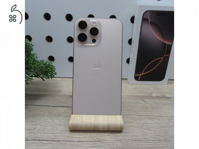 Apple iPhone 16 Pro Max 256GB Desert Titanium – használt, újszerű, 100% akku, 6 hónap garancia