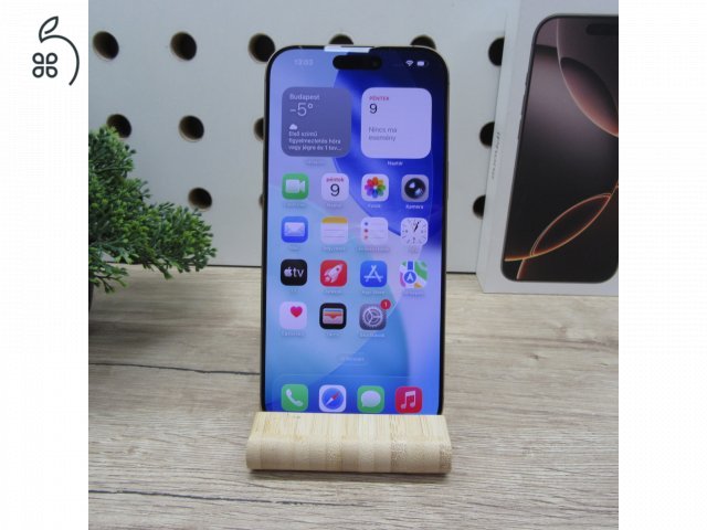 Apple iPhone 16 Pro Max 256GB Desert Titanium – használt, újszerű, 100% akku, 6 hónap garancia