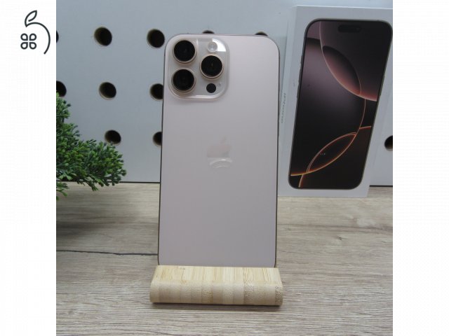 Apple iPhone 16 Pro Max 256GB Desert Titanium – használt, 98% akku, 6 hónap garancia