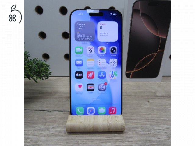 Apple iPhone 16 Pro Max 256GB Desert Titanium – használt, 98% akku, 6 hónap garancia