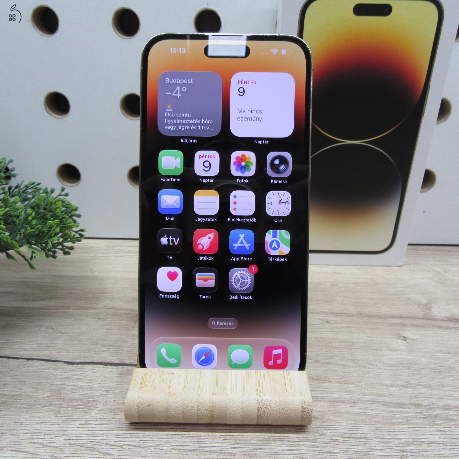 Apple iPhone 14 Pro Max 128GB Gold – használt, megkímélt, 88% akku, 6 hónap garancia