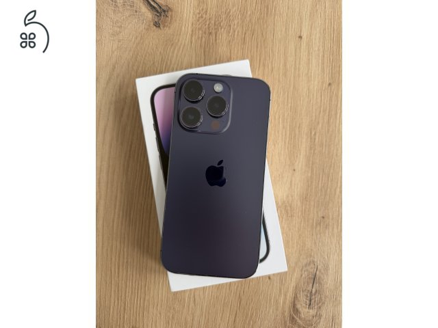 iPhone 14 pro, deep purple, 128 gb, független, e-sim