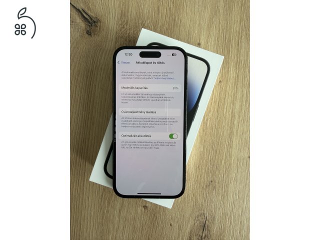 iPhone 14 pro, space black, 128 gb, független, e-sim 