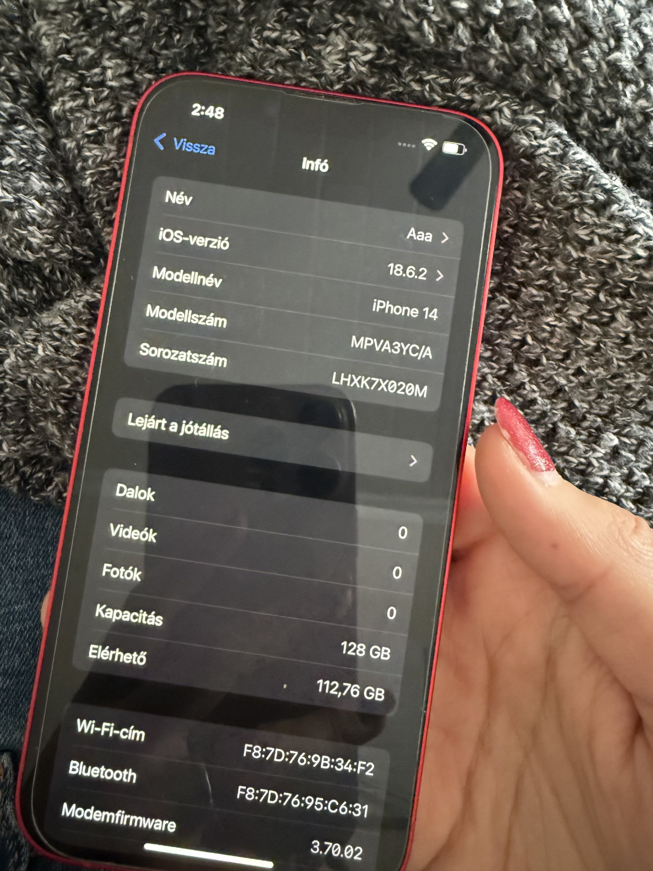 Iphone 14 product red 128gb