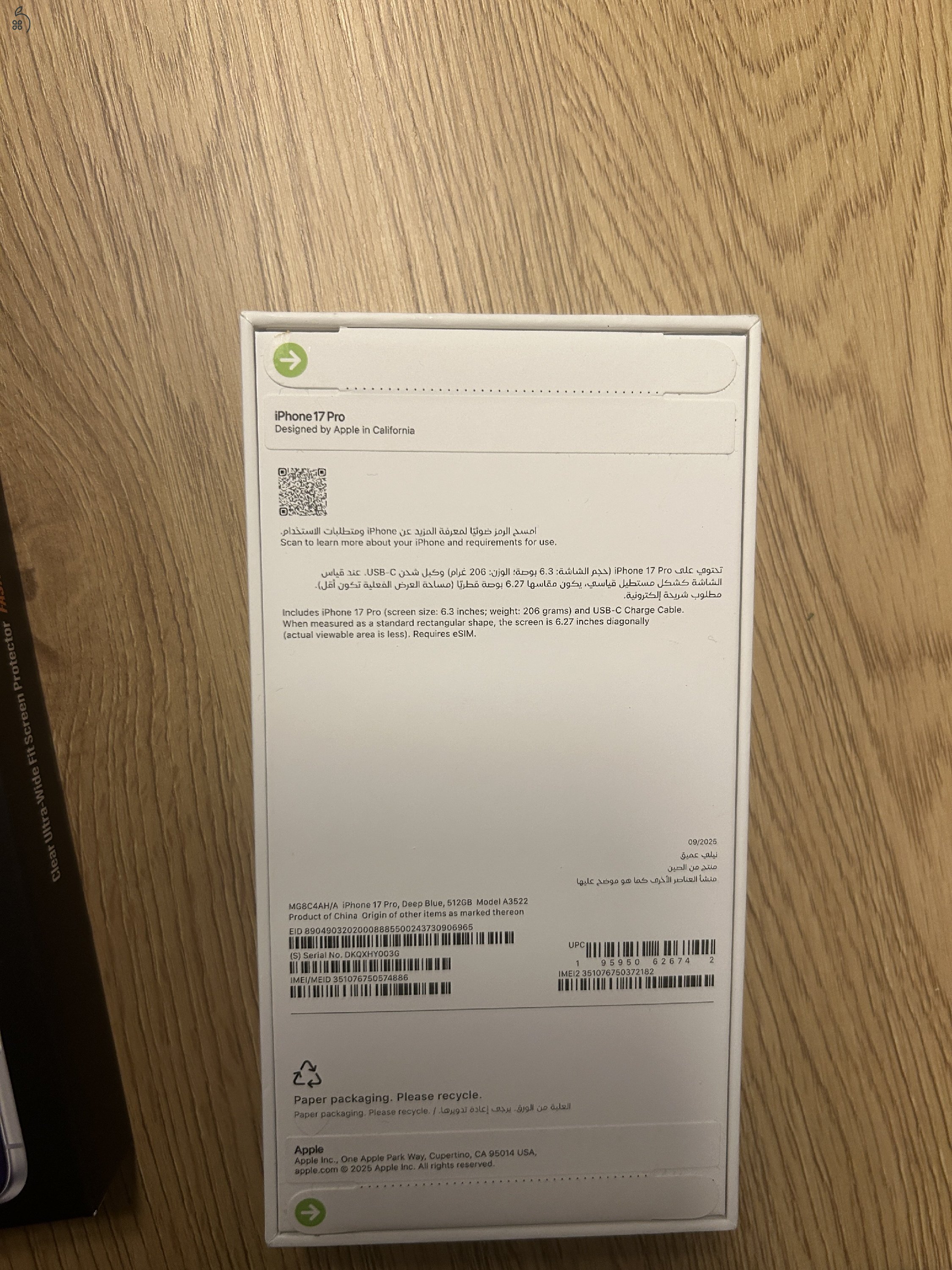 Iphone 17 Pro 512 GB E-Sim