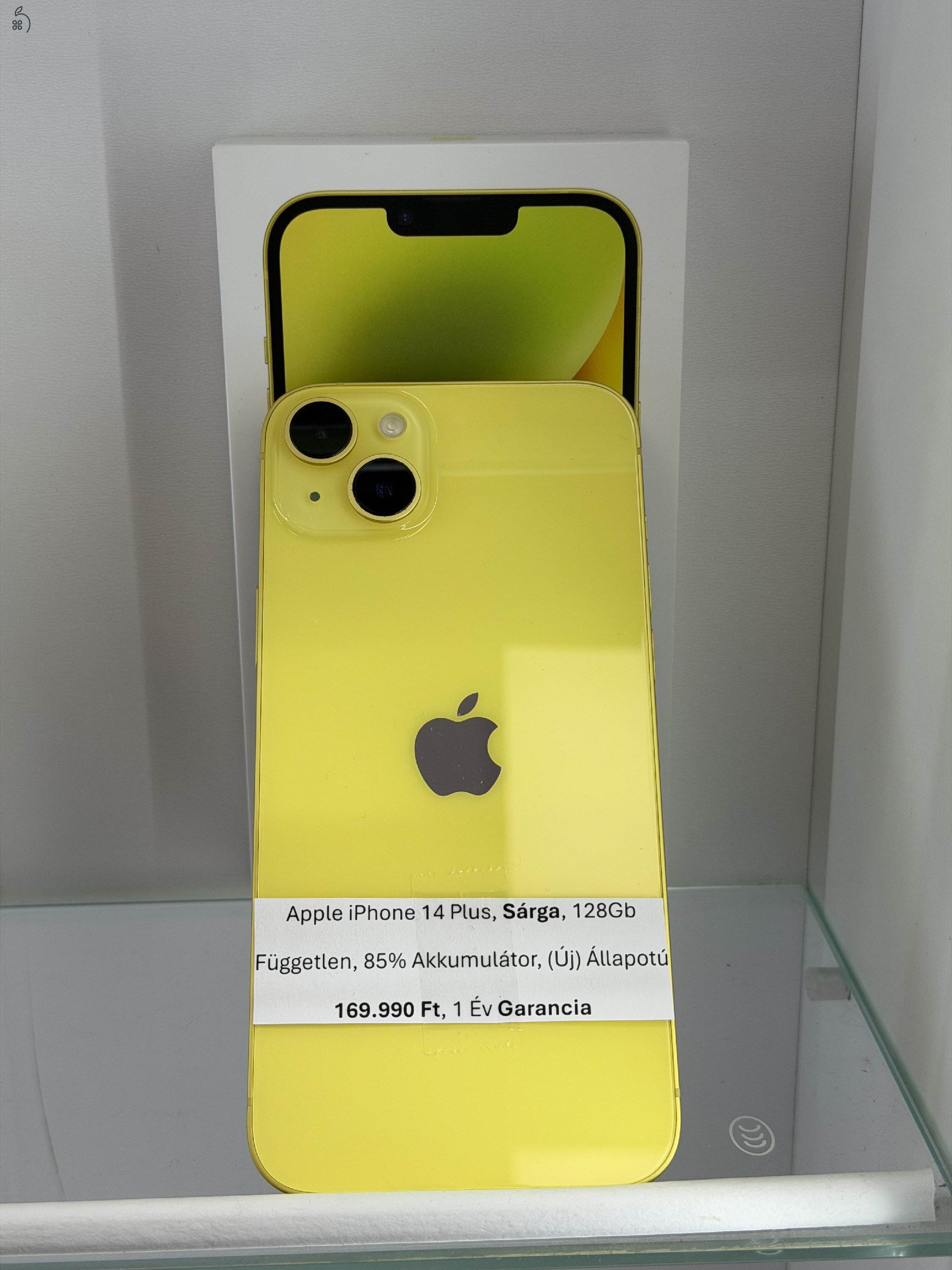 Apple iPhone 14 Plus, 128Gb, Kártyafüggetlen, Gyári Állapotú, 1 Év Garancia