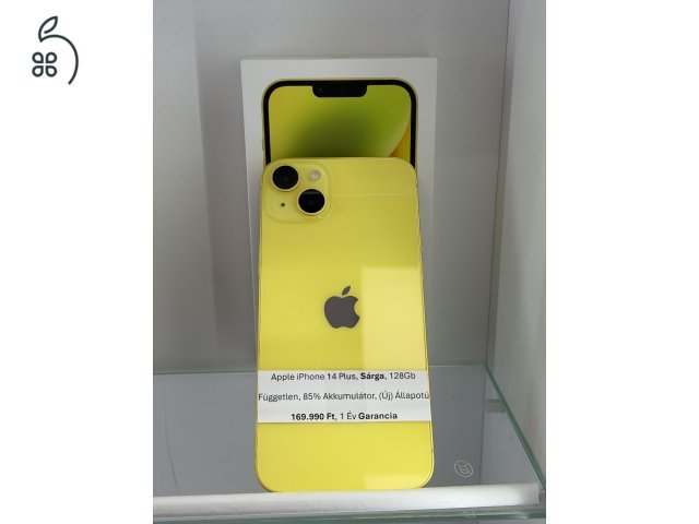 Apple iPhone 14 Plus, 128Gb, Kártyafüggetlen, Gyári Állapotú, 1 Év Garancia