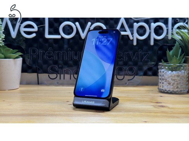  iPhone 16, 128GB, Fekete, Független - 1ÉV Garancia, Számla 