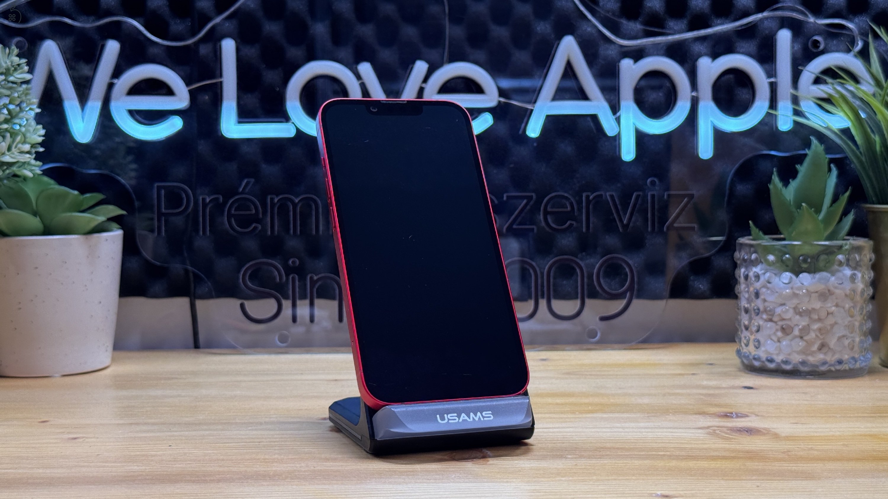  iPhone 14, 128GB, Piros, Független - 1ÉV Garancia, Számla 