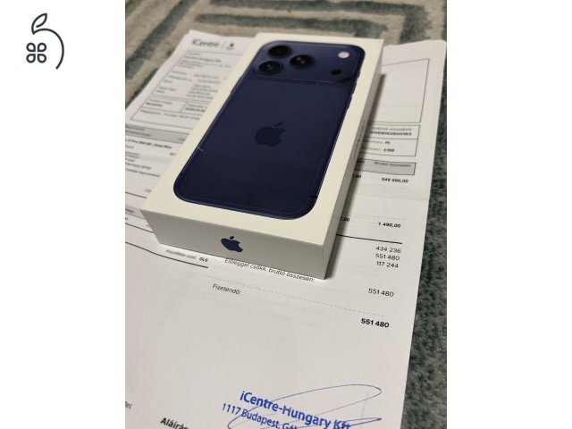 ÚJ, bontatlan iPhone 17 PRO 256GB ICENTRE számla! 3 év Apple garancia!!