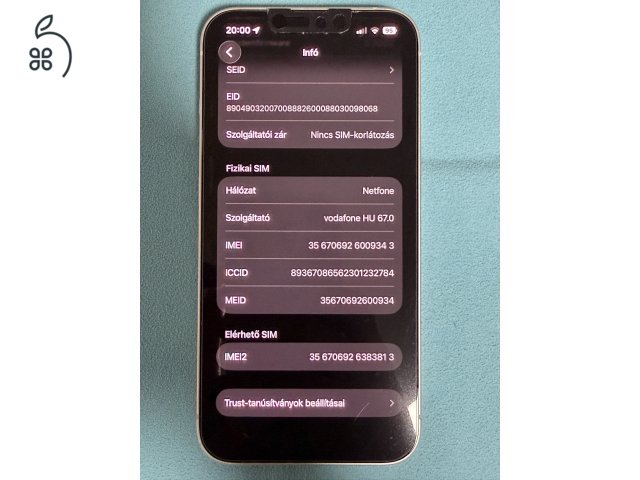 iPhone 13 Starlight 128 GB kártyafüggetlen