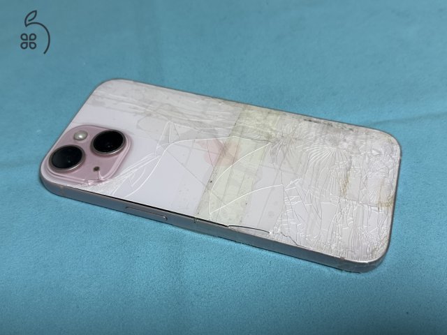 Hibás iPhone 15 – 128 GB, kártyafüggetlen – alkatrésznek vagy javításra
