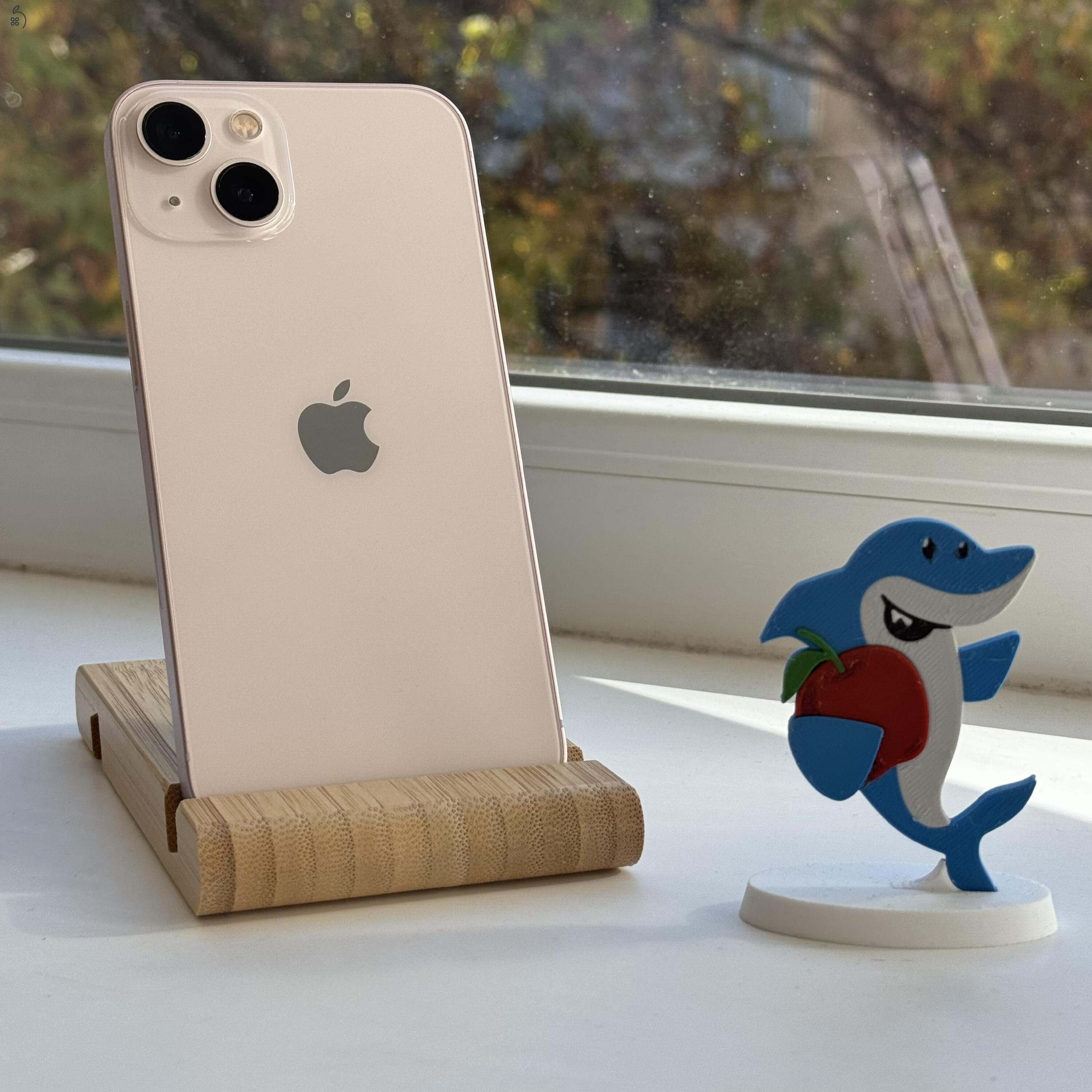 HIBÁTLAN iPhone 13 128GB Pink-1 ÉV GARANCIA - Kártyafüggetlen, MS4405, 100% Akksi