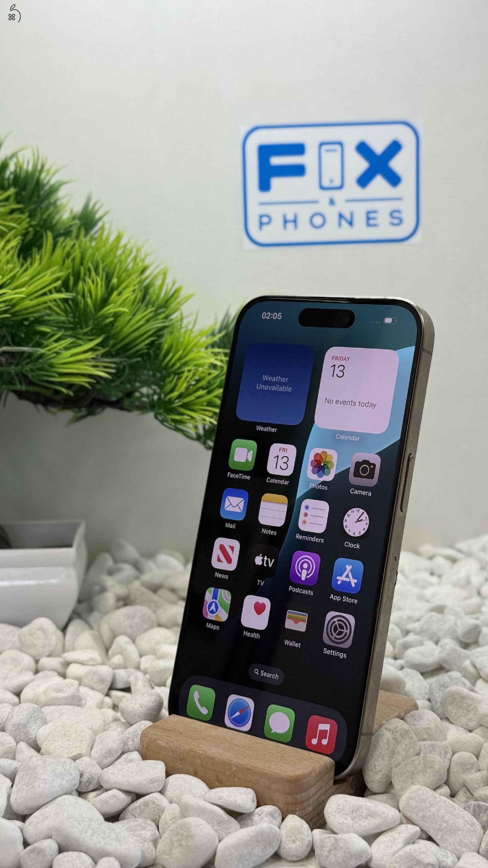 iPhone 15 Pro 128GB Független 100% akkumulátor Újszerű állapot