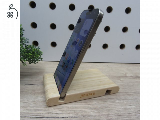 Apple iPhone 15 Pro 128GB Natural Titanium használt, karcmentes 92% akku – 6 hónap garancia