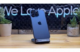  iPhone 15 Pro Max 256GB Kék, Független - Garancia, Számla 