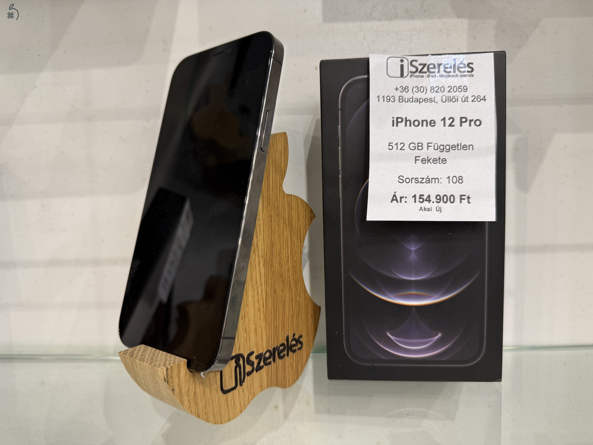 Garanciás iPhone 12 Pro 512GB független ÚJ AKKUVAL (108) iSzerelés.hu