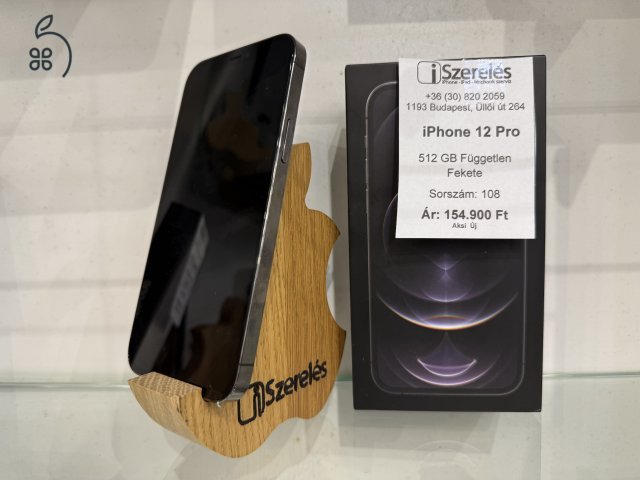 Garanciás iPhone 12 Pro 512GB független ÚJ AKKUVAL (108) iSzerelés.hu
