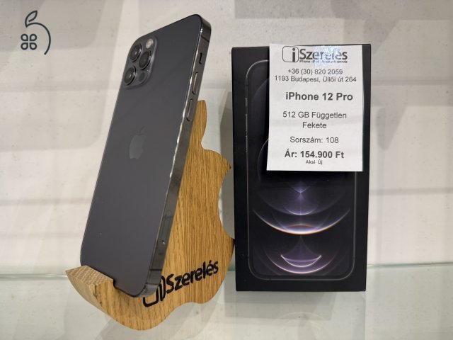 Garanciás iPhone 12 Pro 512GB független ÚJ AKKUVAL (108) iSzerelés.hu