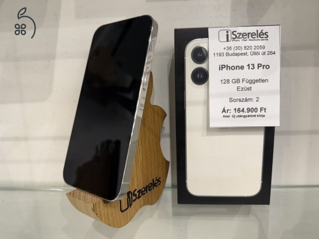 Garanciával iPhone 13 Pro 128 GB független fehér ÚJ AKKUVAL (2) iSzerelés.hu