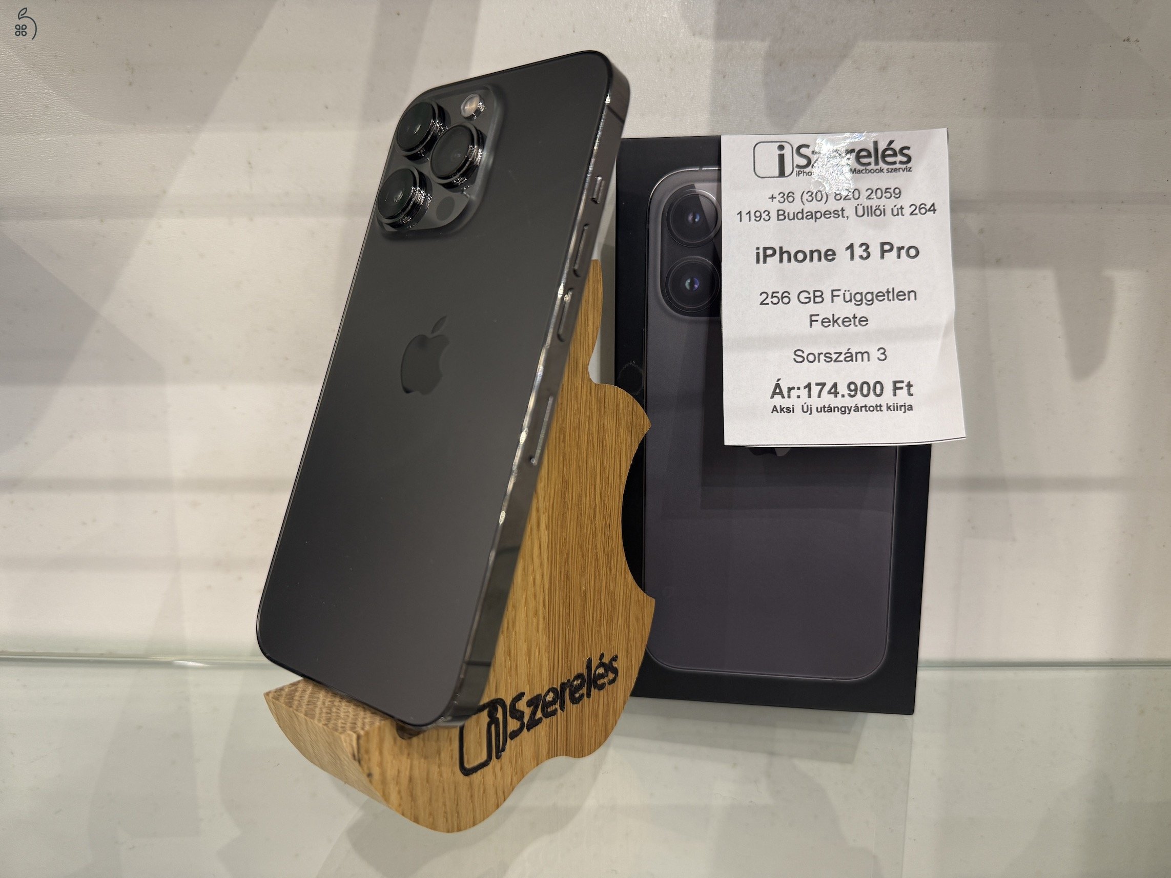 iPhone 13 Pro 256GB független fekete ÚJ AKKUVAL (3) iSzerelés.hu