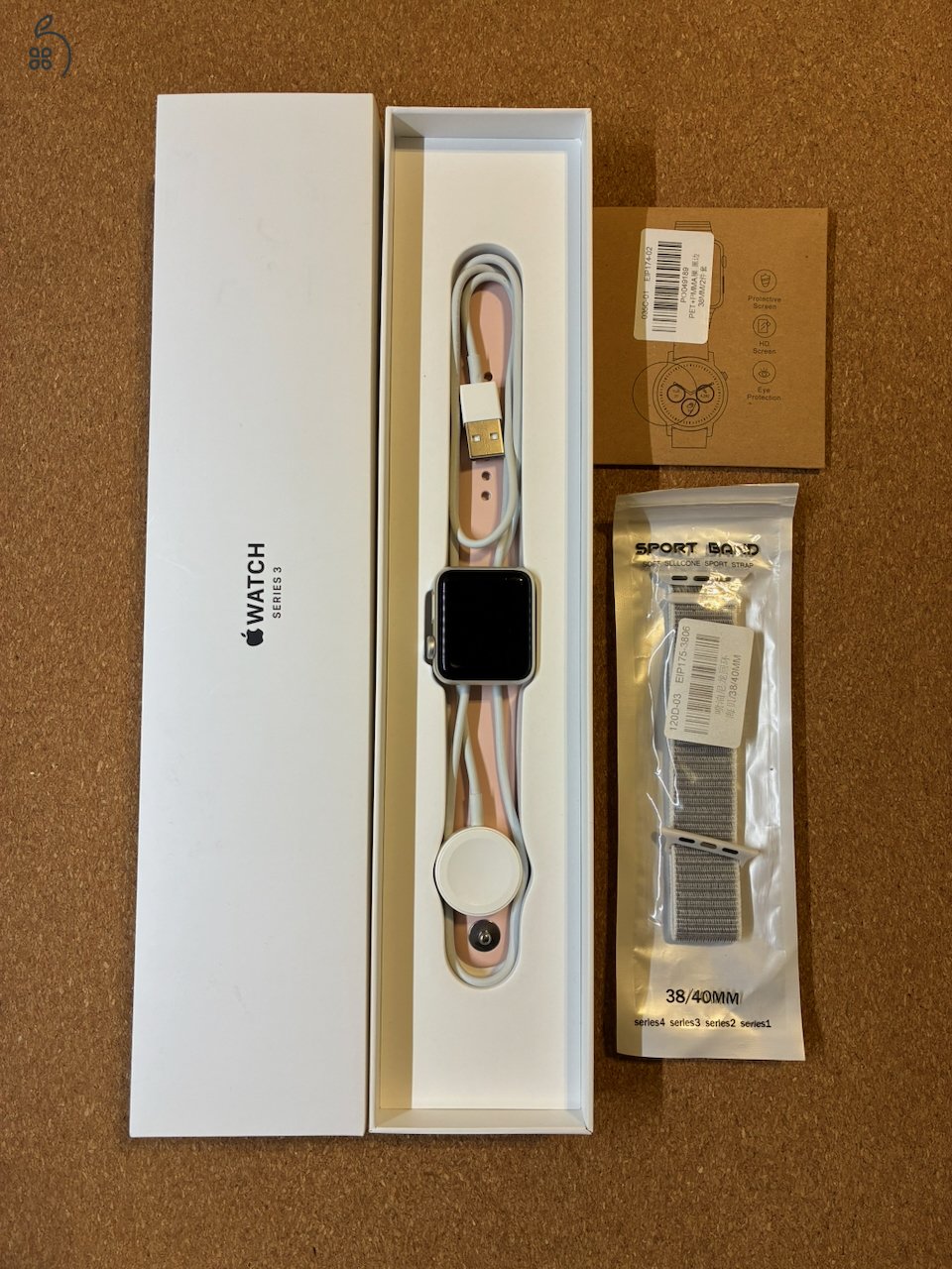 Apple Watch Series 3 GPS - 38mm, A1858, ezüst - használt