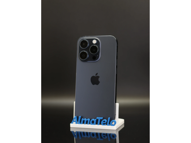 Apple iPhone 15 Pro 128 GB Blue Titanium 100% akku - 12 HÓ GARANCIA