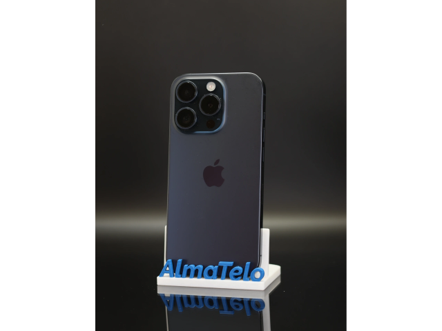 Apple iPhone 15 Pro 256 GB Blue Titanium 100% akku - 12 HÓ GARANCIA