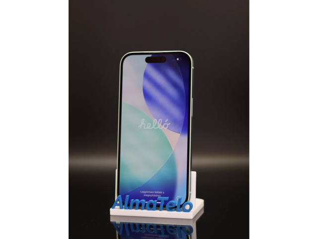 Apple iPhone 15 128 GB Green 100% akku - 12 HÓ GARANCIA