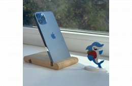 GYÖNYÖRŰ iPhone 12 Pro 256GB Pacific Blue -1 ÉV GARANCIA - Kártyafüggetlen, MS4155,100% Akksi