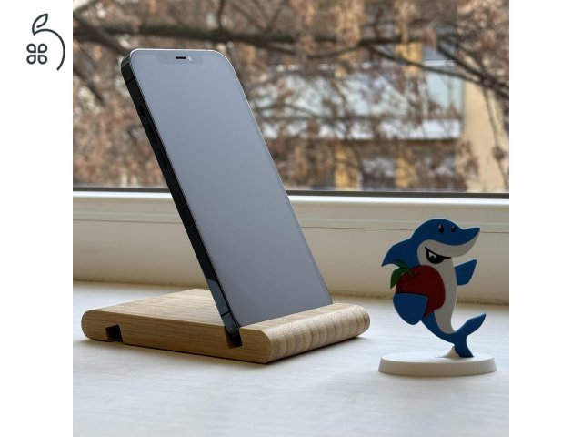 GYÖNYÖRŰ iPhone 12 Pro Max 128GB Pacific Blue -1 ÉV GARANCIA -Kártyafüggetlen, MS4144, 100% Akksi