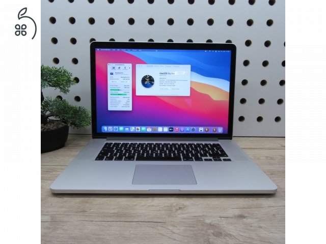 Apple MacBook Pro Retina 15 (Mid 2015) 16GB/500GB használt, megkímélt, akku 86%