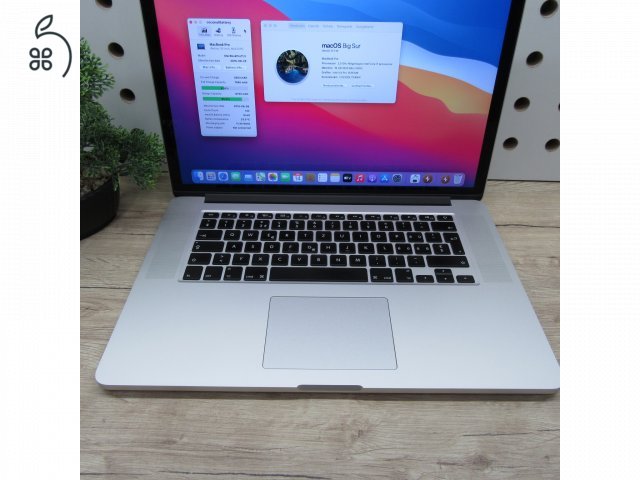 Apple MacBook Pro Retina 15 (Mid 2015) 16GB/500GB használt, megkímélt, akku 86%