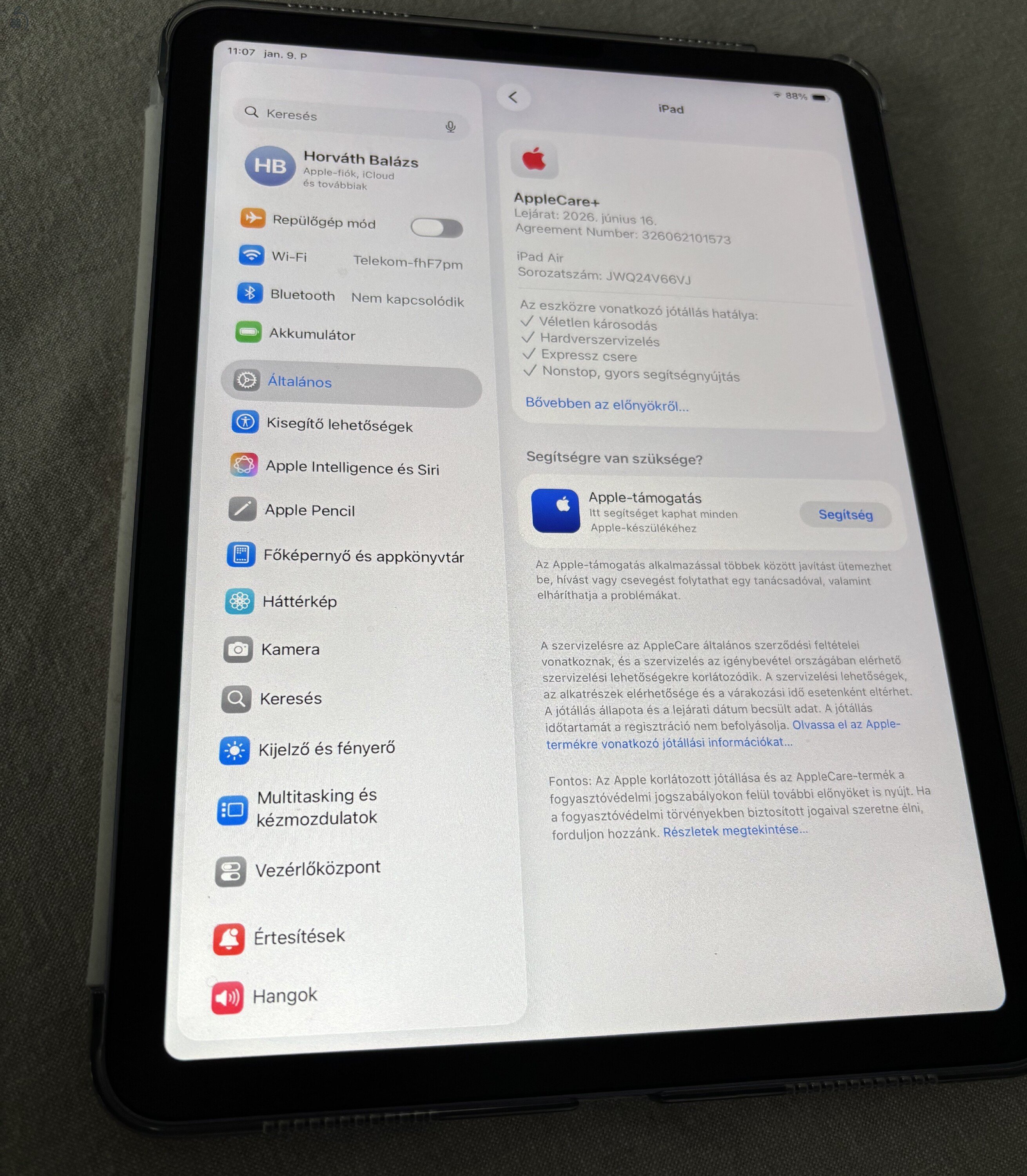 Apple Ipad Air 5.gen M1 Chip 65 Gb 2022 -Garancia 2026.06.16