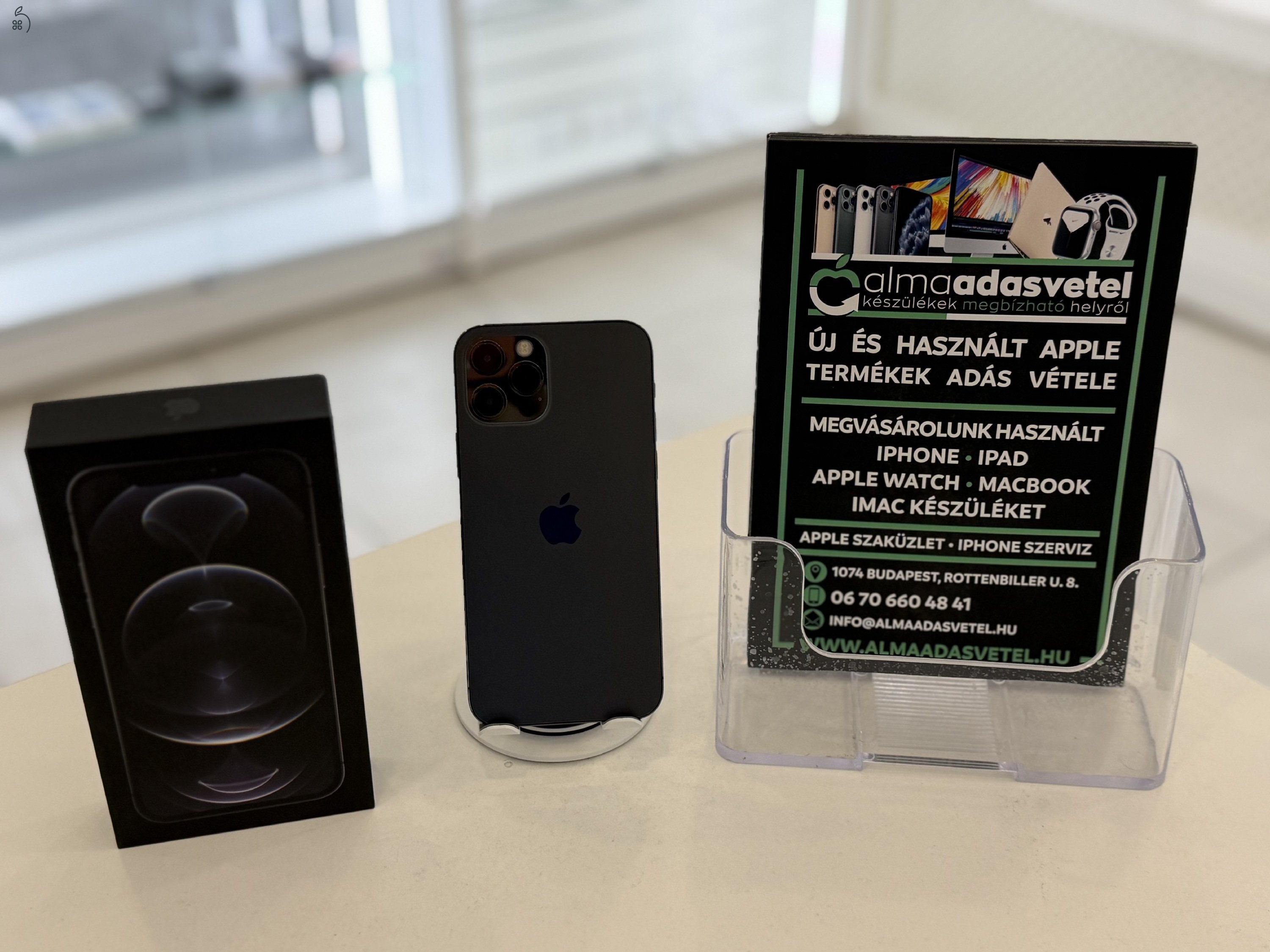 iPhone 12 Pro 256GB Független Újszerű/1 hónap gar./Akku 80%/p4677