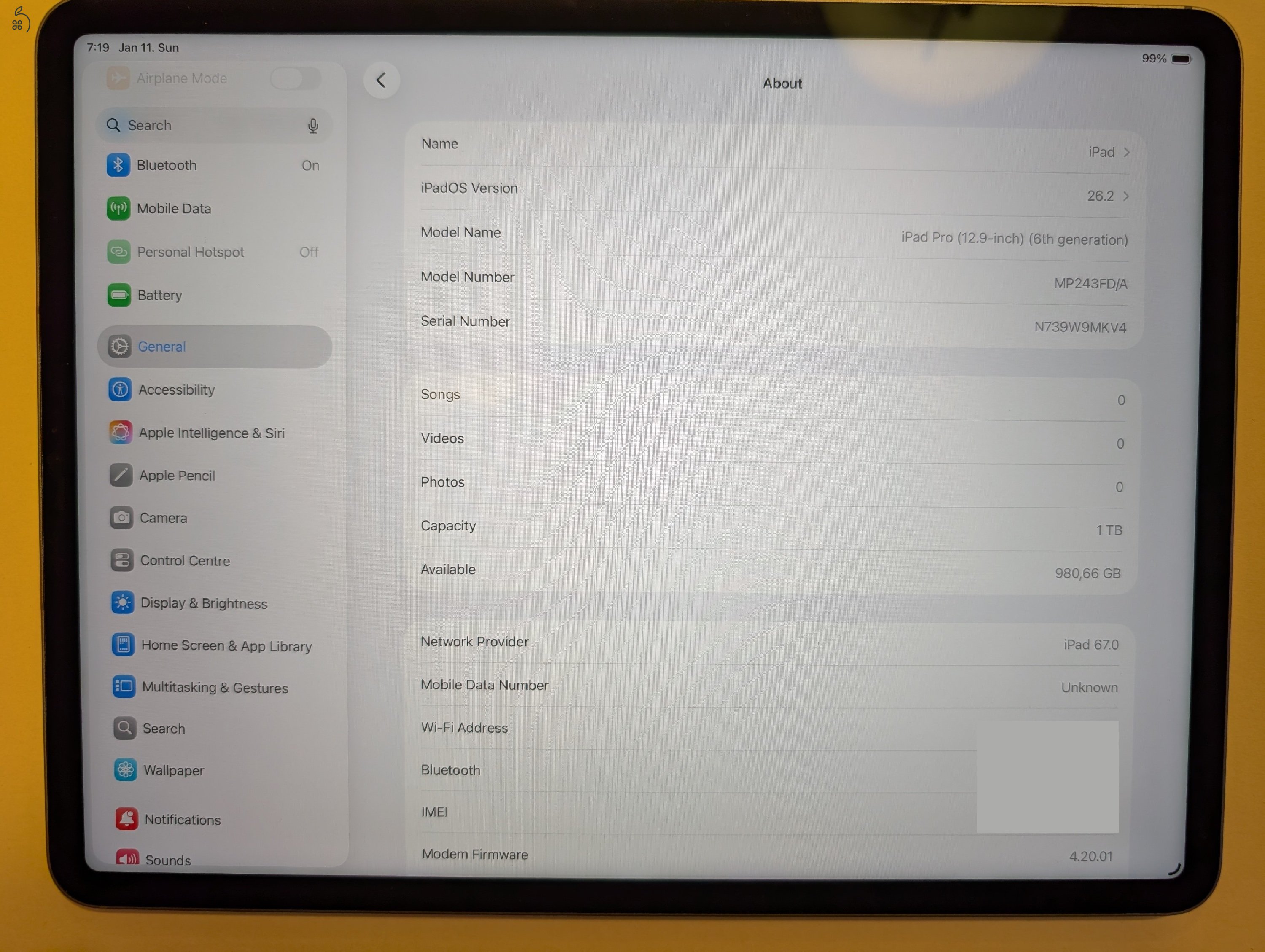 iPad 12.9 Pro 1TB M2 6. gen. Wifi+Cellular + Apple Magic Keyboard  Magyar + 2. gen. Apple Pencil