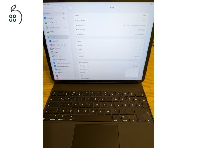 iPad 12.9 Pro 1TB M2 6. gen. Wifi+Cellular + Apple Magic Keyboard  Magyar + 2. gen. Apple Pencil