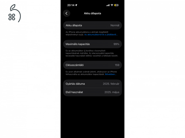 Apple iPhone 16 Pro Black 128GB, 99% akku, garanciális, karcmentes