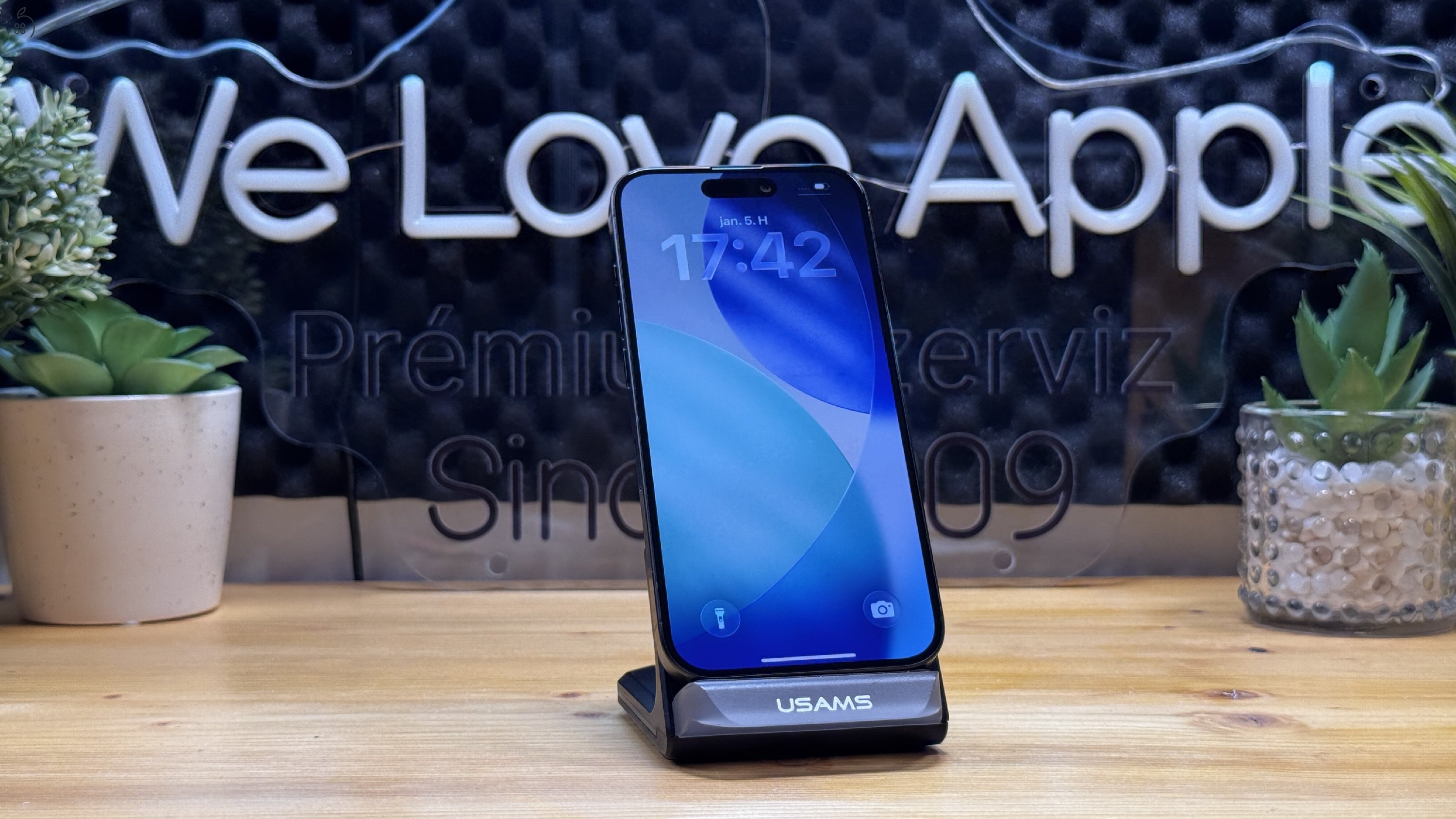  iPhone 15 Pro 256GB Fekete, Független - Garancia, Számla 