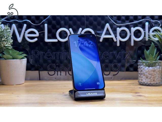  iPhone 15 Pro 256GB Fekete, Független - Garancia, Számla 