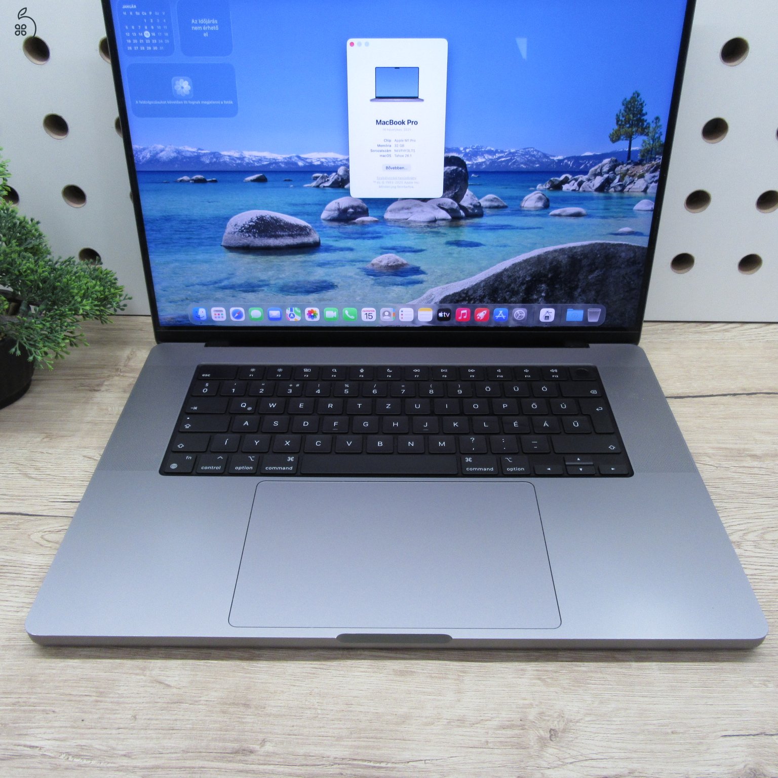 Apple MacBook Pro 16 (2021) 32GB/512GB használt, megkímélt, akku 86%