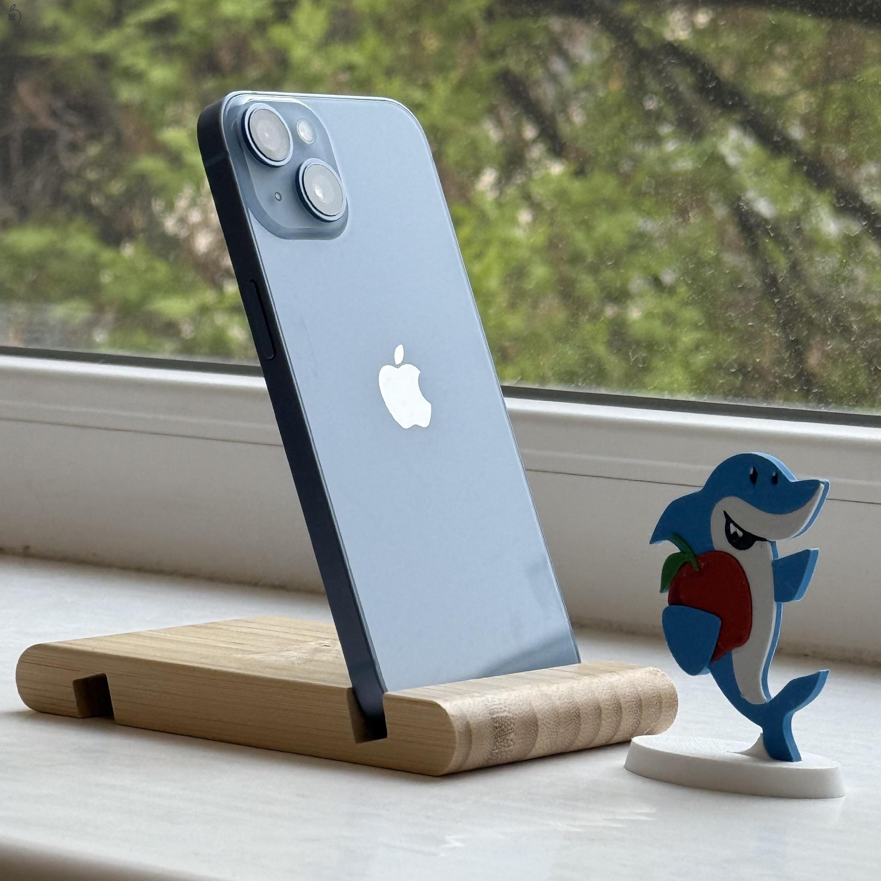 HIBÁTLAN iPhone 14 128GB Blue-1 ÉV GARANCIA - Kártyafüggetlen, MS4430, 100% Akksi