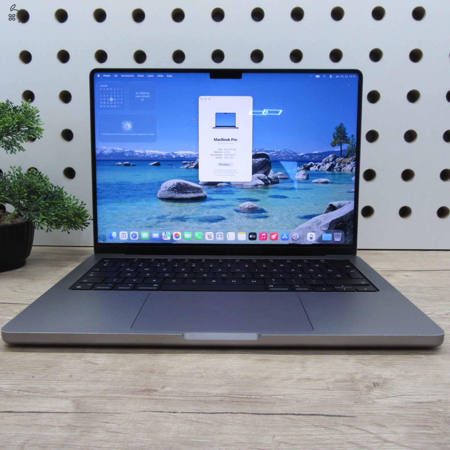 Apple MacBook Pro 14 M1 Max (2021) 32GB/1TB használt, megkímélt, akku 83%