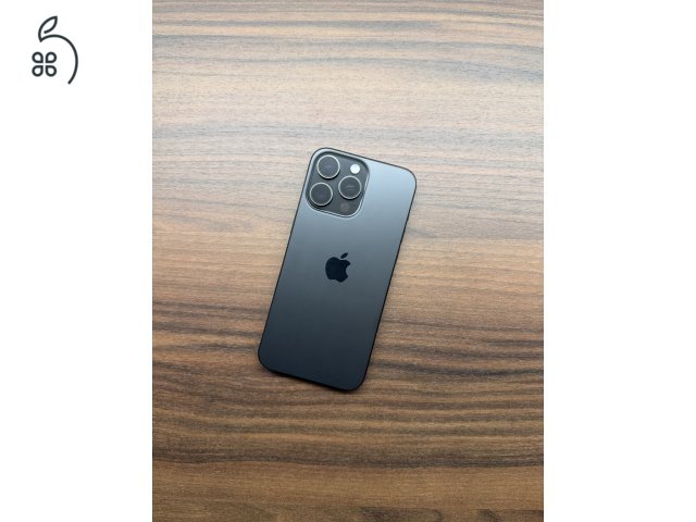 Eladó Apple iPhone 15 pro max 256GB, Fekete titán, Kártya független, Garanciális 2027.04.02.!